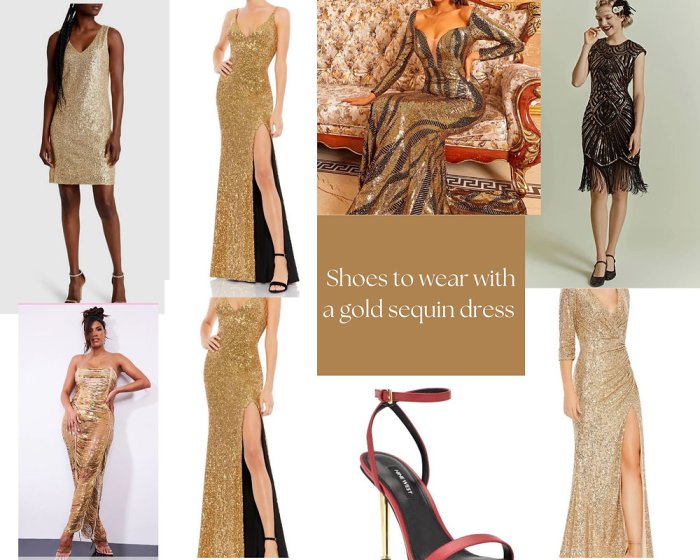 Gold dress shoes wear heels color woman choose board suggestions six work high golden match silver red her