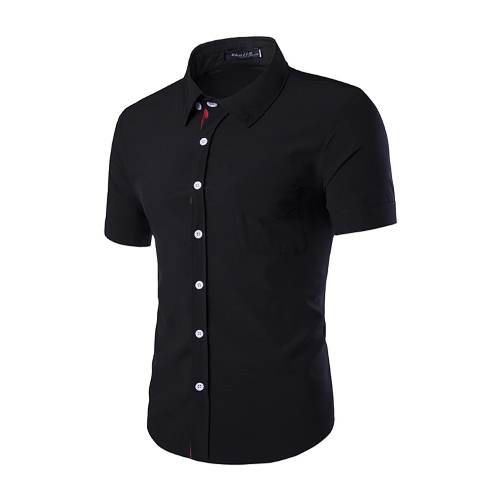 Black button down dress shirt mens