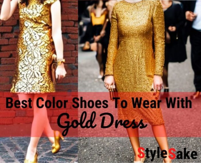 Best color shoes for gold dress