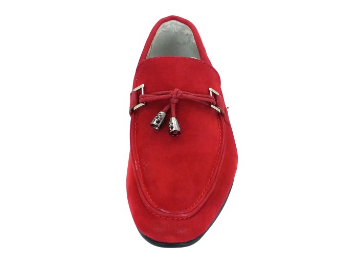 Red suede dress shoes mens