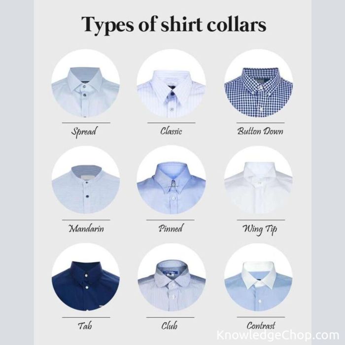 Collar styles mens dress shirts