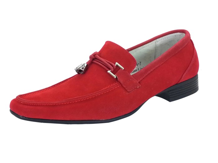 Red suede dress shoes mens