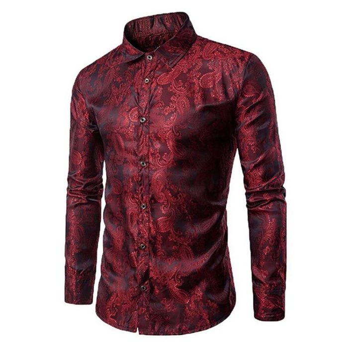 Mens dress shirts red