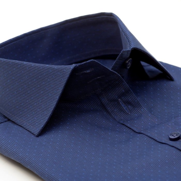 Men's dark blue dress shirt short sleeve